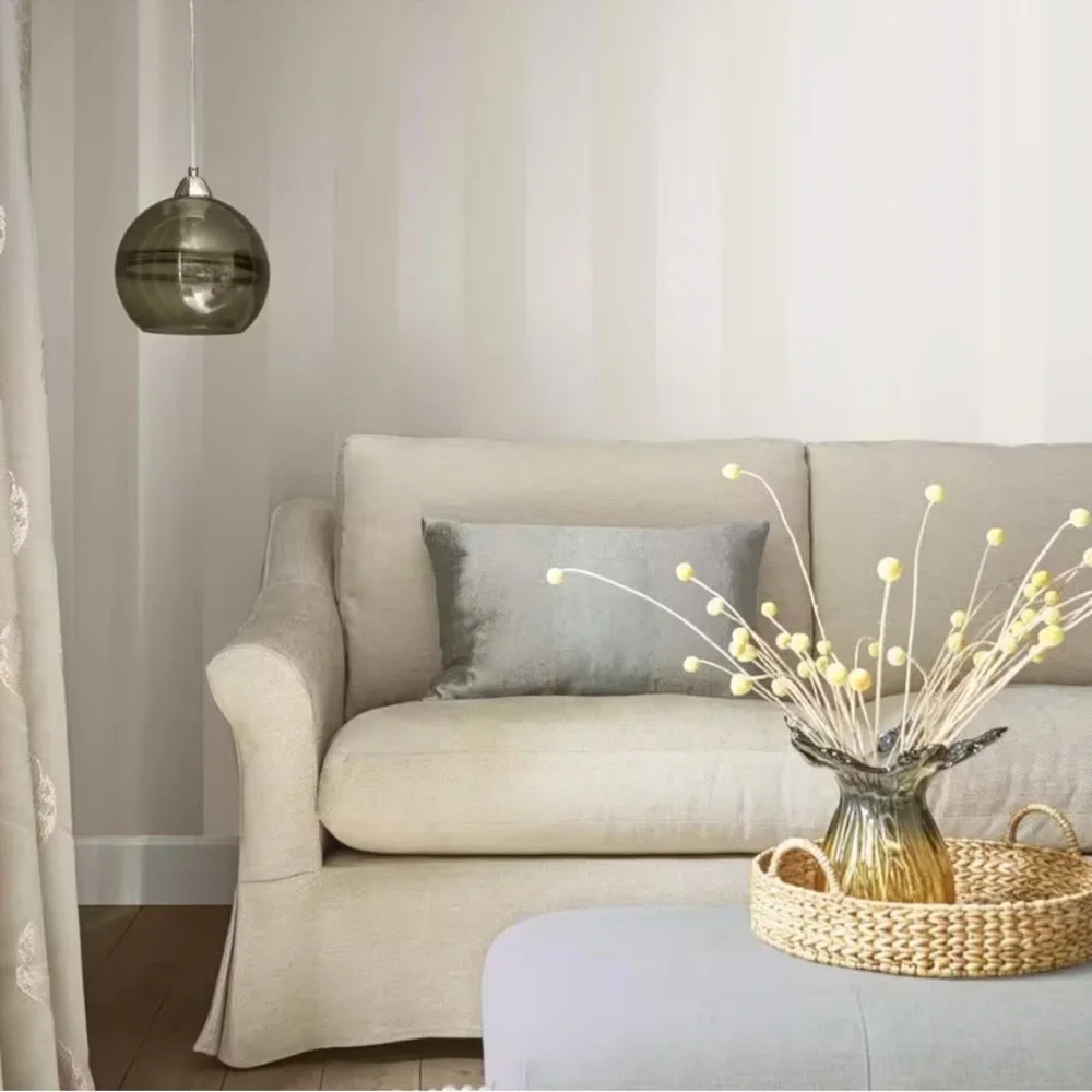 Laura Ashley Cream and White Striped Wallpaper